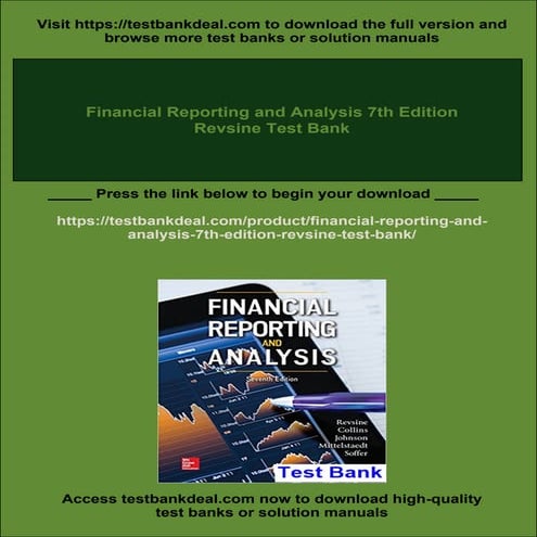 Financial Reporting and Analysis 7th Edition Revsine Test Bank