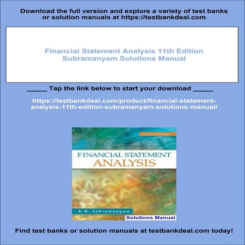 FINANCIAL STATEMENT ANALYSIS 11TH EDITION SUBRAMANYAM PDF visual data 4