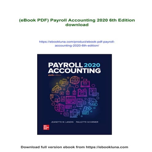 (eBook PDF) Payroll Accounting 2020 6th Edition