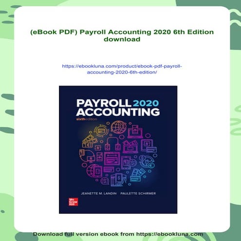 (eBook PDF) Payroll Accounting 2020 6th Edition