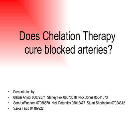 14623 Chelation Therapy Presentation