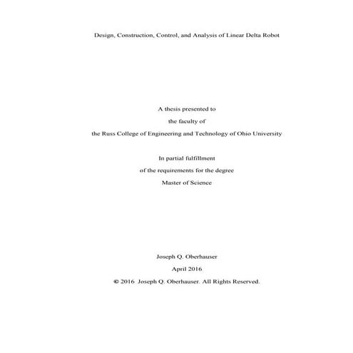 Oberhauser, Joseph Thesis