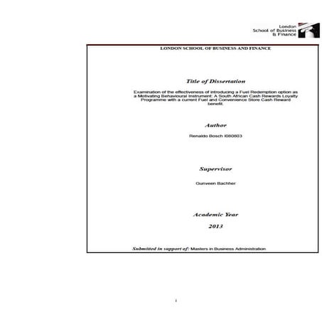 I080803 - Renaldo Bosch - MBA Dissertation Draft 20131212 0929