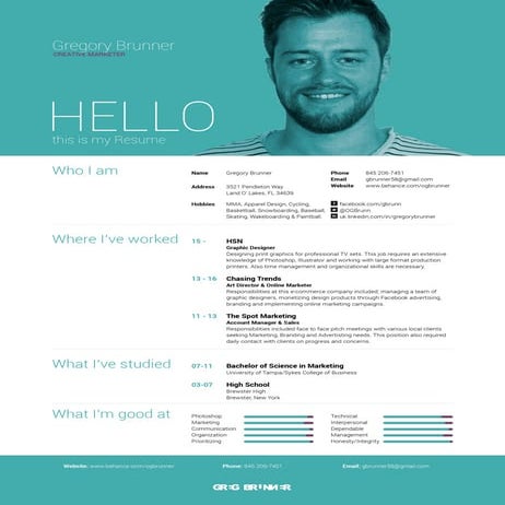 Gregory Brunner Resume Pdf