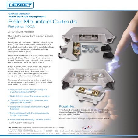 WT Henley Pole Mounted Cut-outs