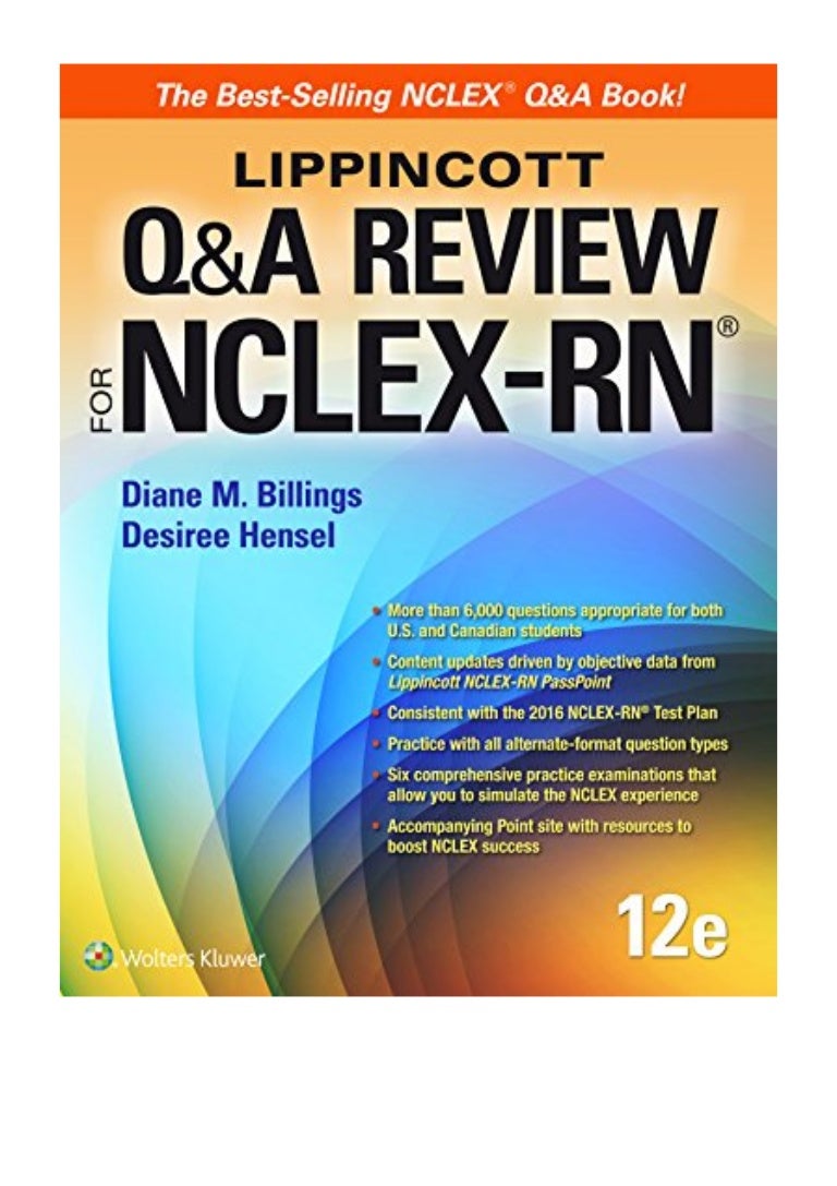 2016 Lippincott Q A Review For Nclex Rn Lippincott S Review For Nc