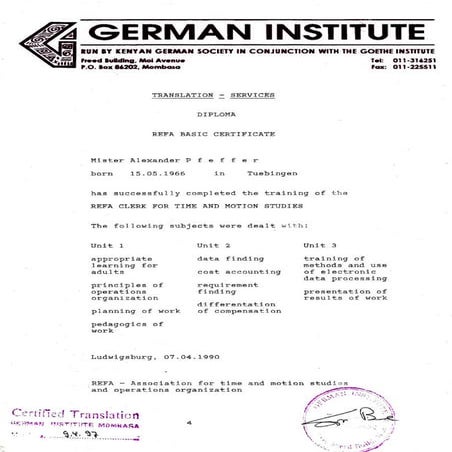 04 REFA - Grundschein dt | PDF