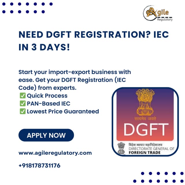 DGFT Registration for Import Export Code (IEC) – Apply Now