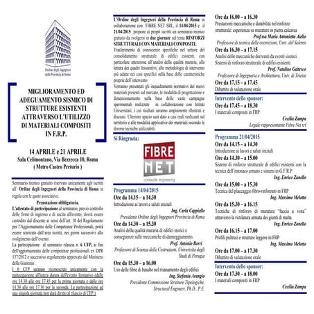 MIGLIORAMENTO ED ADEGUAMENTO SISMICO DI STRUTTURE ESISTENTI ATTRAVERSO L’UTILIZZO DI MATERIALI COMPOSITI IN FRP