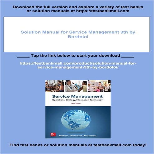 Solution Manual for Service Management 9th by Bordoloi