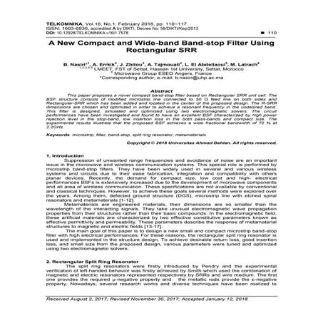 A New Compact and Wide-band Band-stop Filter Using Rectangular SRR