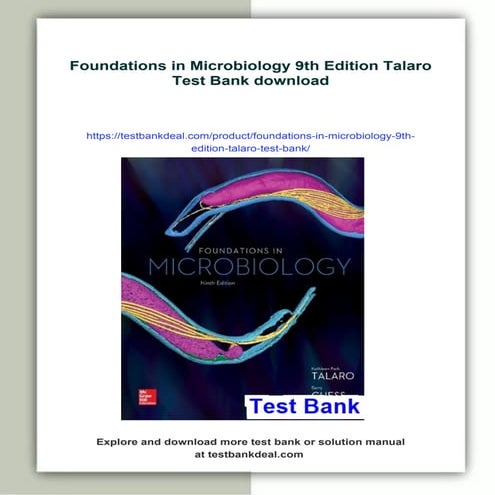 Foundations in Microbiology 9th Edition Talaro Test Bank | PDF