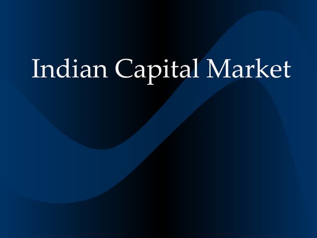 Capital market ppt | PPT