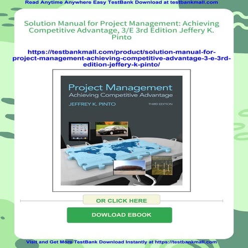 Solution Manual for Project Management: Achieving Competitive Advantage, 3/E ...