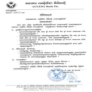 ACLEDA KTM - Recommendation