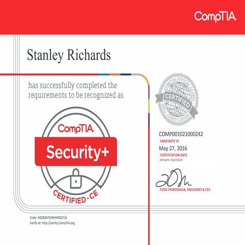 CompTIA Network+ ce certificate | PDF
