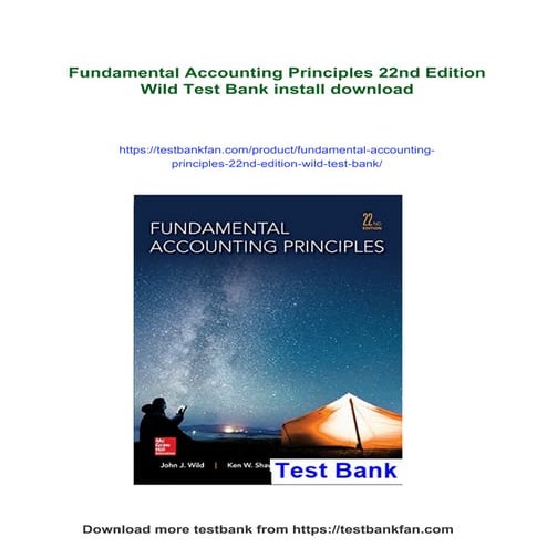 Fundamental Accounting Principles 22nd Edition Wild Test Bank