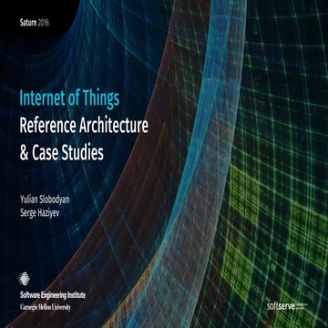 IoT Reference Architecture and Case Studies