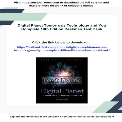 Digital Planet Tomorrows Technology and You Complete 10th Edition ...