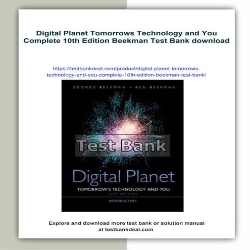 Digital Planet Tomorrows Technology and You Complete 10th Edition ...
