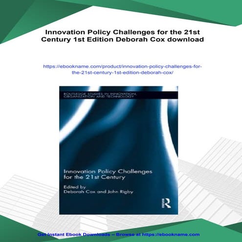 Innovation Policy Challenges for the 21st Century 1st Edition Deborah ...