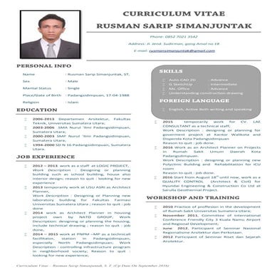 CV - Rusman Syarif
