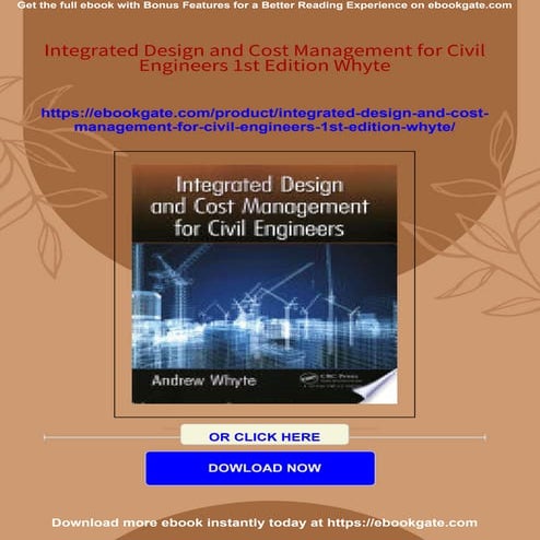 Integrated Design and Cost Management for Civil Engineers 1st Edition ...