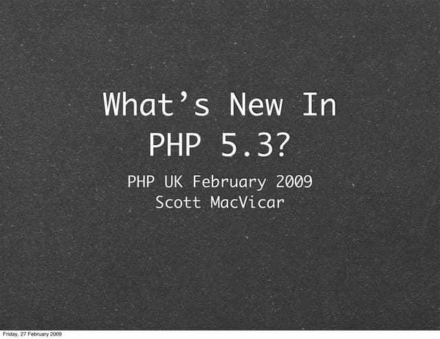PHP 5.3