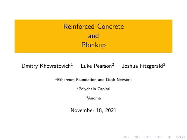 zkStudyClub: PLONKUP & Reinforced Concrete [Luke Pearson, Joshua Fitzgerald, ...