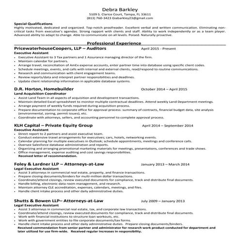 Debra Barkley Resume Final 2015