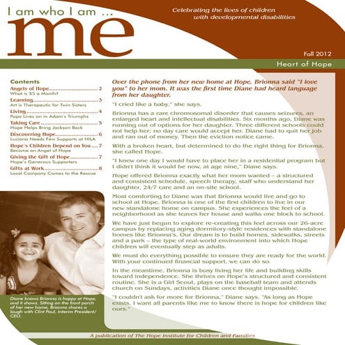 Me Newsletter - Fall 2012