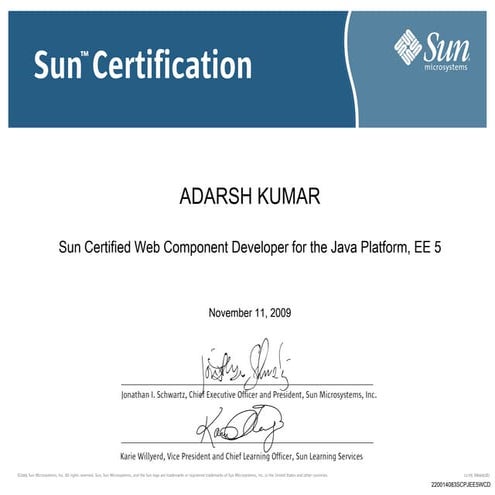 Sun Certified Web Component Developer for the Java Platform, EE 5 | PDF ...
