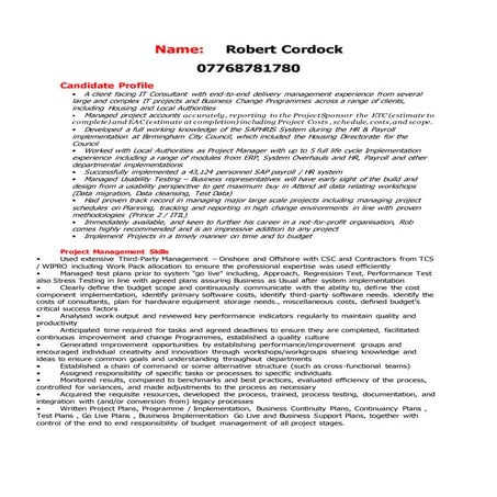 Robert Latest cv