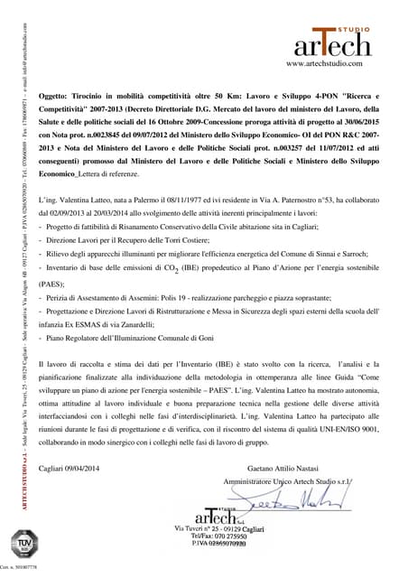 Lettera di referenze