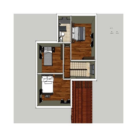 3D-2ND FLOOR TOP VIEW