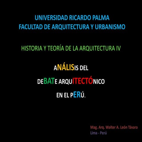 Análisis del debate arquitectónico