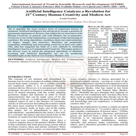 Artificial Intelligence Catalyzes a Revolution for 21st Century Human Creativ...