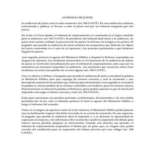 AUDIENCIA DE JUICIO