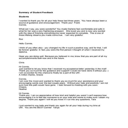 Student Feedback | DOCX