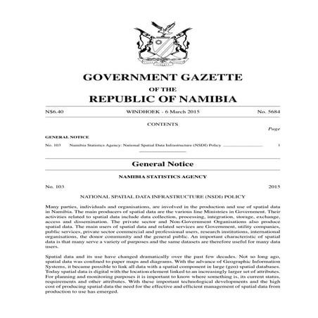 NSDI Policy #5684-Gen N103 | PDF
