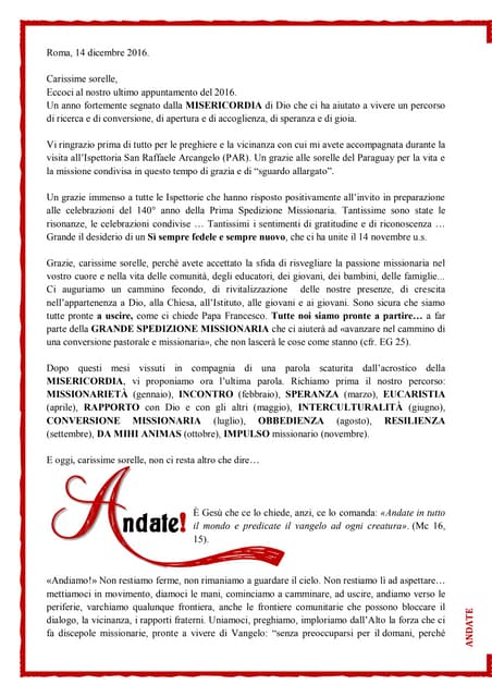 Messaggio di Sr. Alaide Deretti - 1...