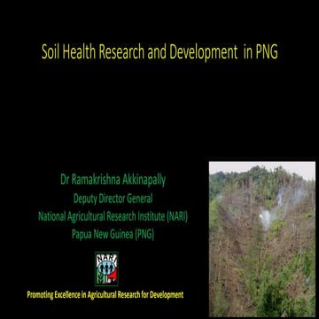 Soil Health Research and Development  in PNG 