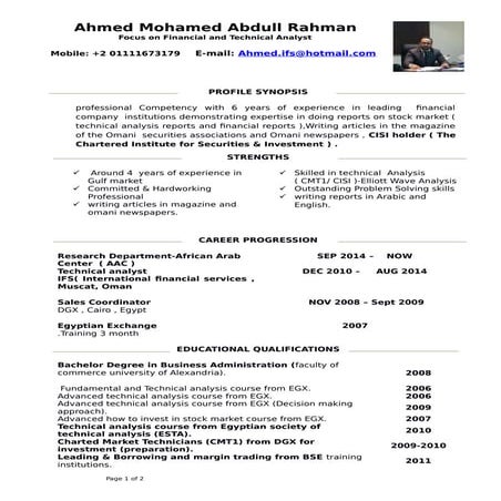 ahmed Resume