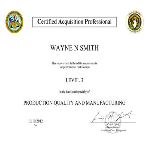 Level III Certification