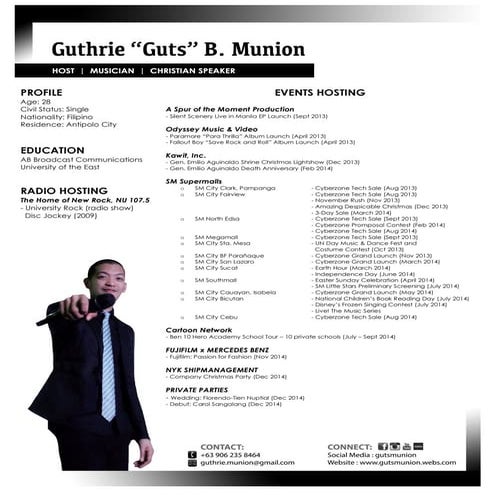 Guthrie Munion - Profile (2015)
