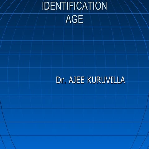 14 f i d e n t i f i c a t i o n b y a g e