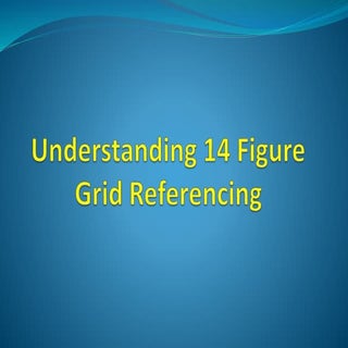 14 figure grid references explained.