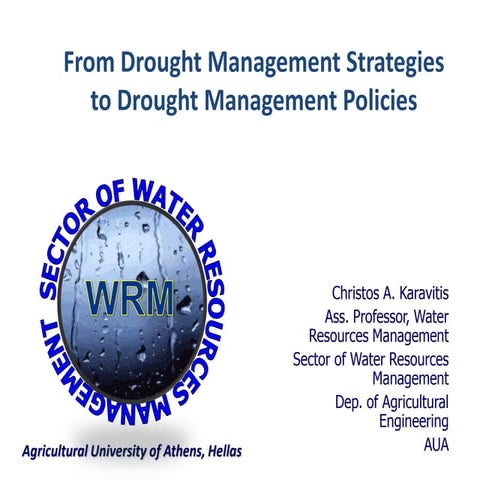 Joint GWP CEE/DMCSEE training: From Drought Management Strategies to  Drought...