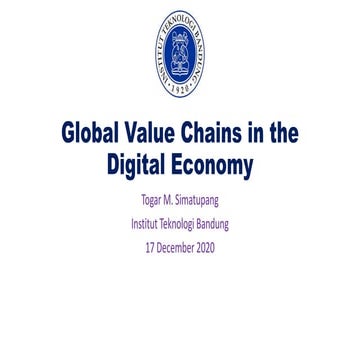 Global Value Chain (GVC) in the Digital Economy