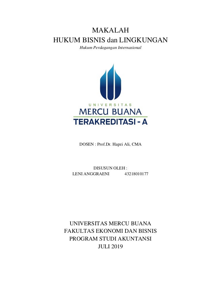 14 Hbl Leni Anggraeni Hapzi Ali Hukum Perdagangan Internasional